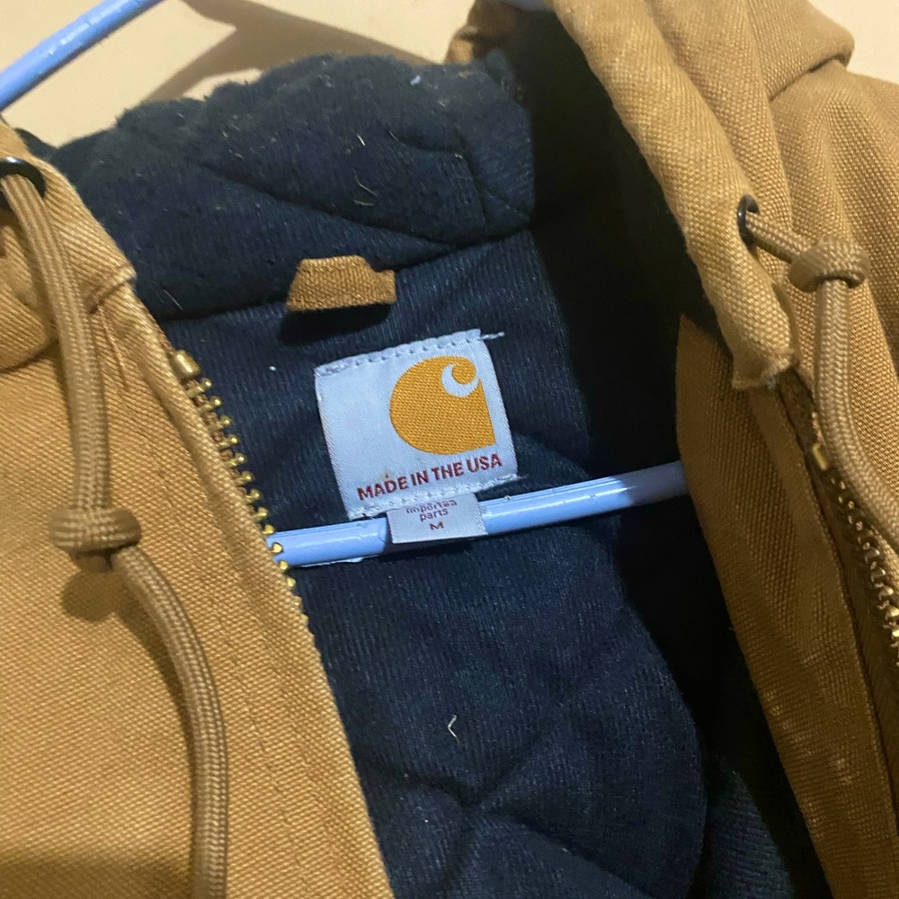 Carhart jacket. Keep you nice and warm when it’s really cold during the winter.